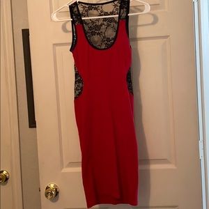 Red/Black Lace BeBe Dress